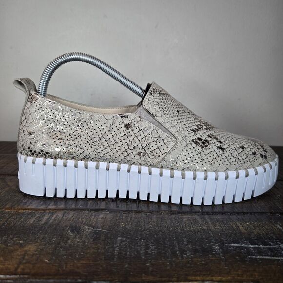 Ilse Jacobsen Hornbaek Tulip Womens Size 11 EU 41 Slip-On Loafer Shoes Snakeskin - Picture 5 of 11